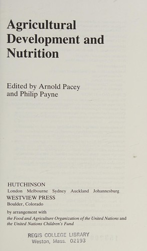 Agricultural development and nutrition