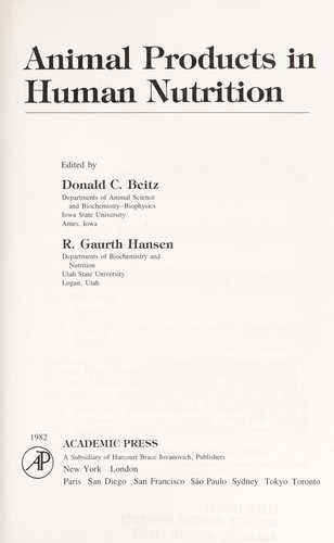 Animal products in human nutrition