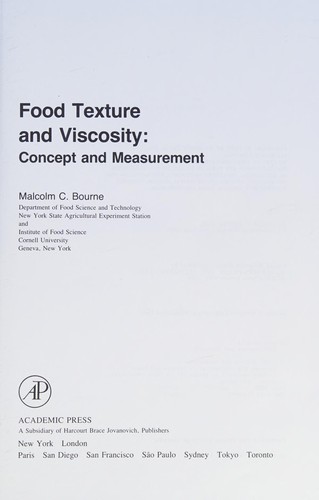 Food texture and viscosity