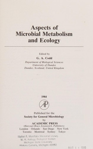 Aspects of microbial metabolism and ecology
