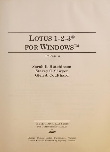 Lotus 1-2-3 for Windows TM