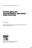 Water quality management for pond fish culture