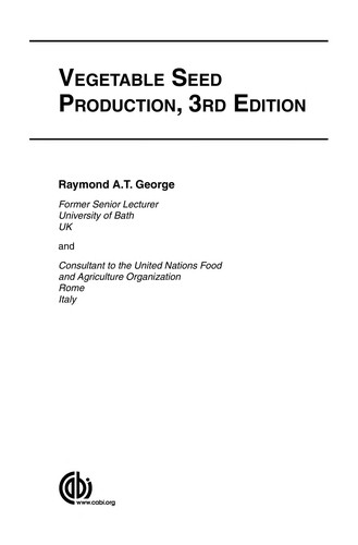 Vegetable seed production