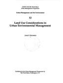 Land use considerations in urban environmental management