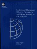 Institutional change and effective financing of agricultural research in Latin America
