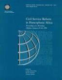 CIVIL service reform in francophone Africa