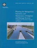 Planning the Management, Operation and Maintenance of Irrigation and Drainage Systems