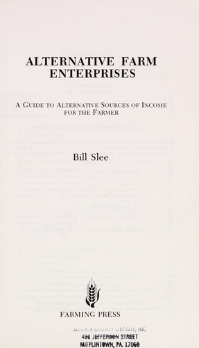 Alternative farm enterprises