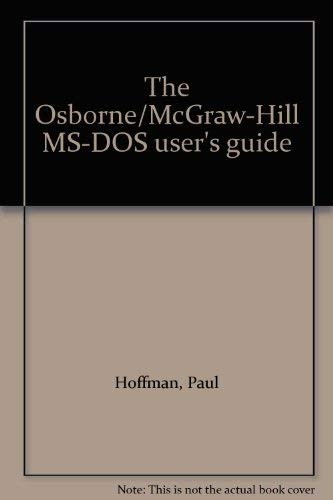 MS-DOS user's guide