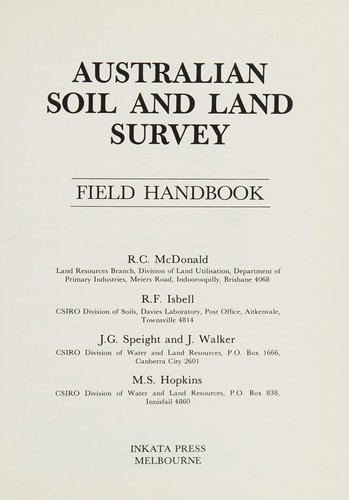 Australian soil and land survey : Field handbook
