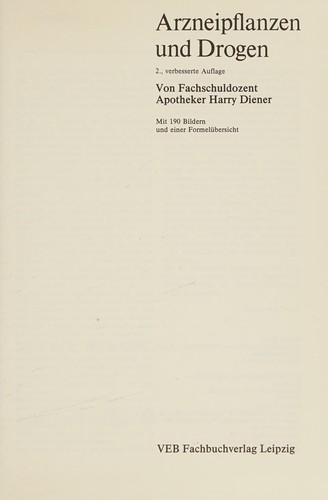Arzneipflanzen und Drogen