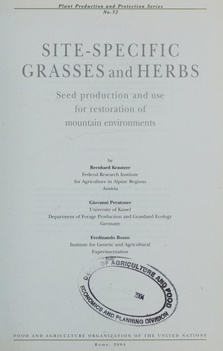 Site-specific grasses and herbs