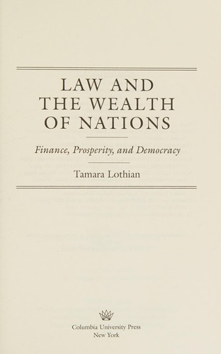 Law and the Wealth of Nations