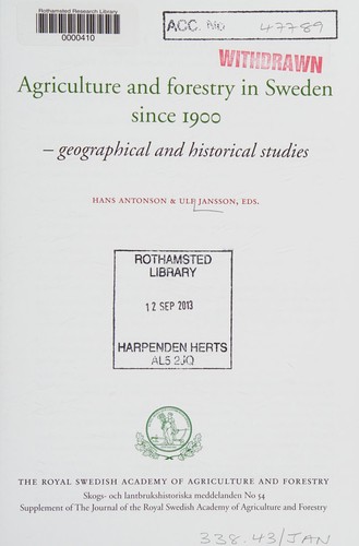 Agriculture and forestry in Sweden since 1900